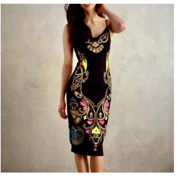 Tracy Reese Anthropologie Embroidered Emele Linen Blend Dress Size 2 - Picture 1 of 14